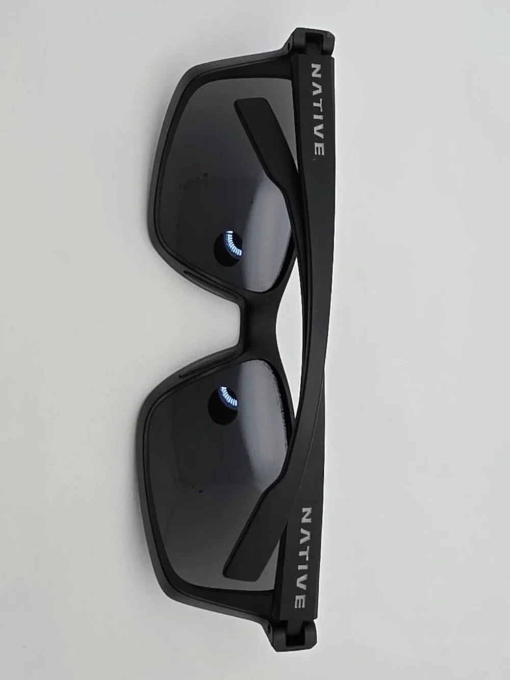 Native Kodiak XP XD9037 Matte Black Frame Polarized Blue Mirror Lens Sunglasses